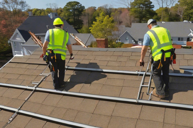 Roofers in Croatan Virginia Beach VA Installing GAF Shingles