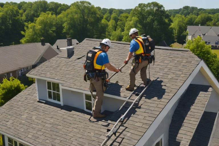 Roofers in Fox Hill Hampton VA Installing GAF Shingles