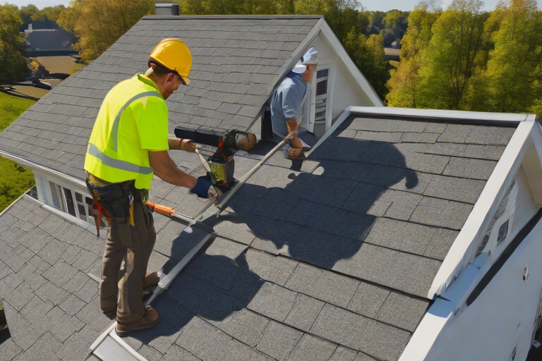 Roofers in Main City Franklin VA Installing GAF Shingles