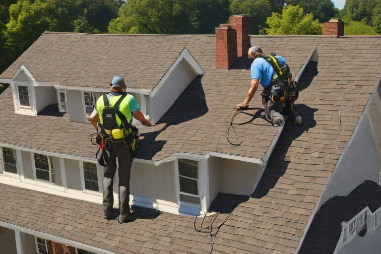 Roofers in Great Bridge Chesapeake VA Installing GAF Shingles