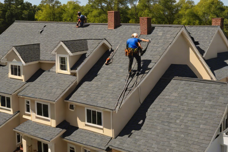 Roofers in Lynnhaven Virginia Beach VA Installing GAF Shingles