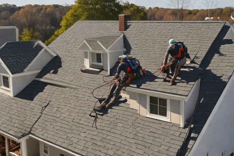 Roofers in Main City Newport News VA Installing GAF Shingles