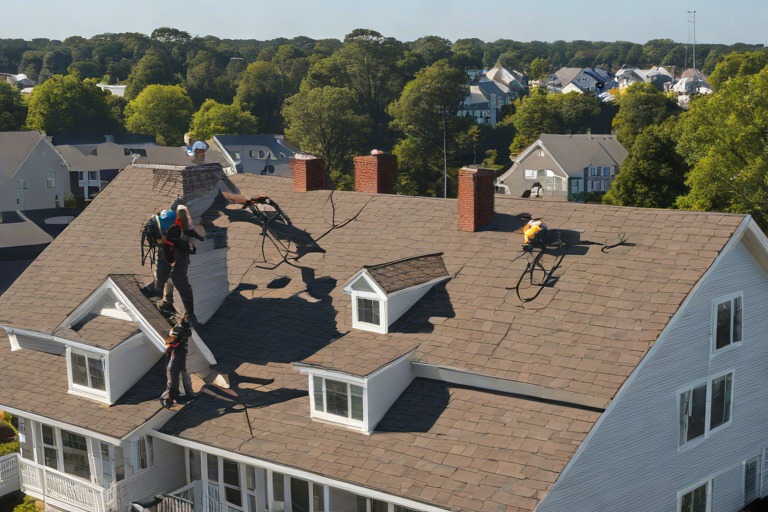 Roofers in Ocean View Norfolk VA Installing GAF Shingles