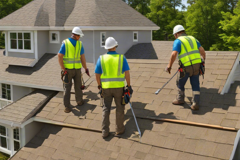 Roofers in Wythe Hampton VA Installing GAF Shingles