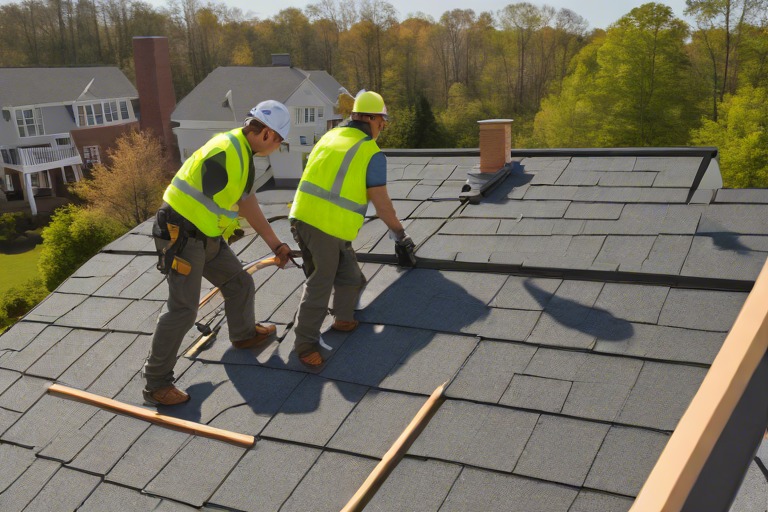 Roofers in Historic Yorktown Yorktown VA Installing GAF Shingles